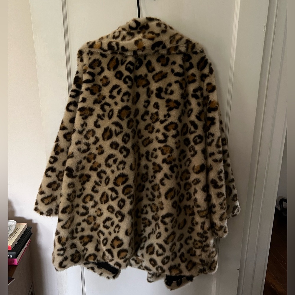 Free People Leopard Print Faux Fur Coat - Picture 2 of 5